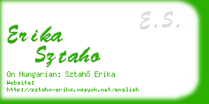 erika sztaho business card
